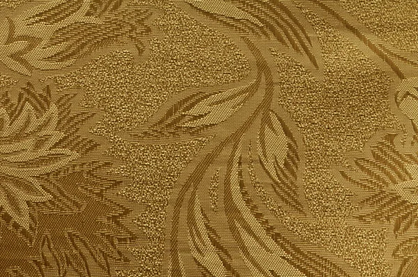 Ornamento floral dorado patrón textil brocado — Foto de Stock