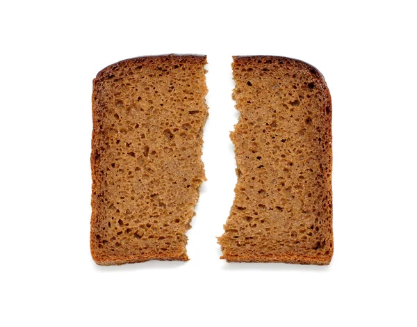 Кусочки цельнозернового хлеба — стоковое фото