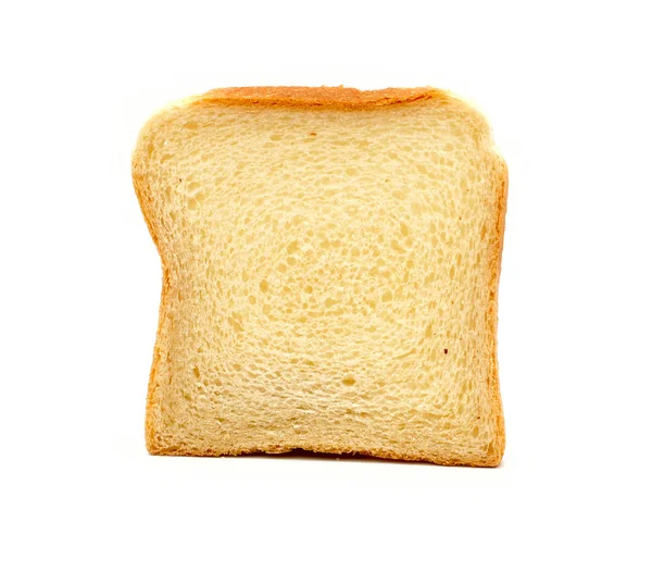Άσπρο ψωμί που απομονώνονται σε λευκό φόντο — Φωτογραφία Αρχείου