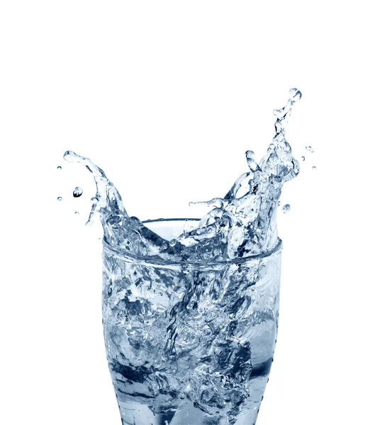 Glas Spritzwasser — Stockfoto