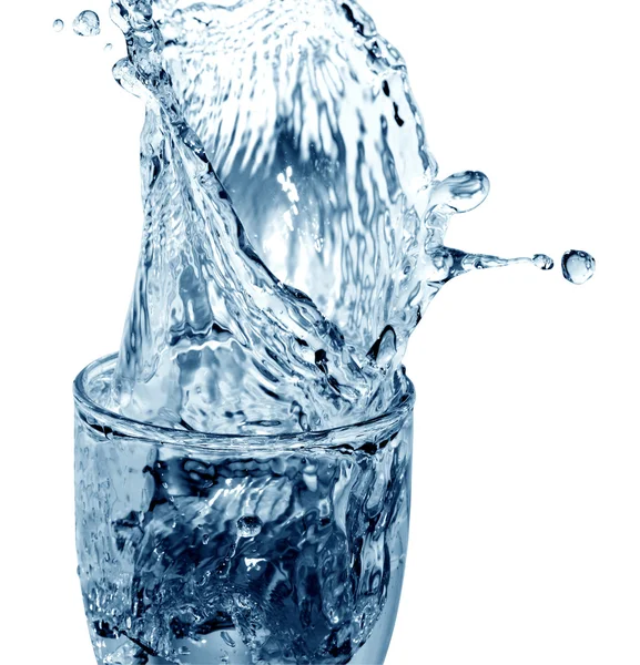 Copo de água salpicante — Fotografia de Stock