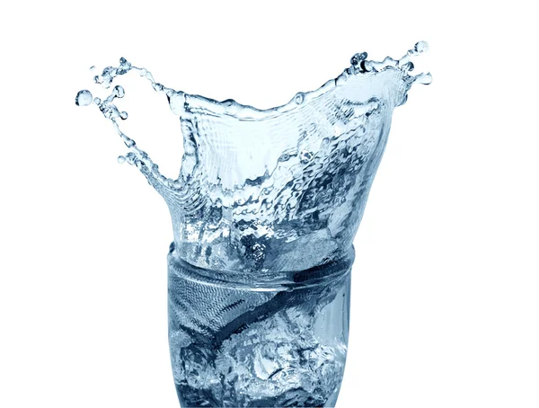 Glas stänk vatten — Stockfoto