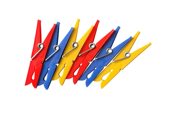 Pestré clothespins — Stock fotografie