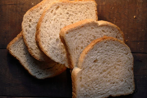 Bread On Wood — Stock Photo, Image