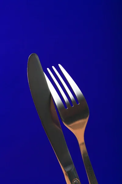 Forchetta e coltello Primo piano — Foto Stock