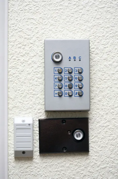 System Domofon Bezpieczeństwa Pad Głos Ścianie — Zdjęcie stockowe