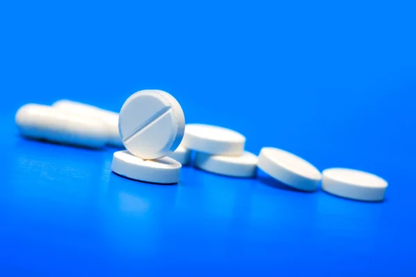 Pills On Blue — Stock Photo, Image