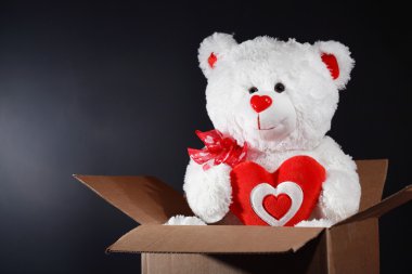 Teddy Bear As Gift clipart