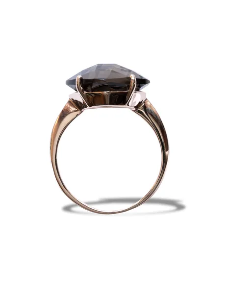 Golden Ring On White — Stock Photo, Image