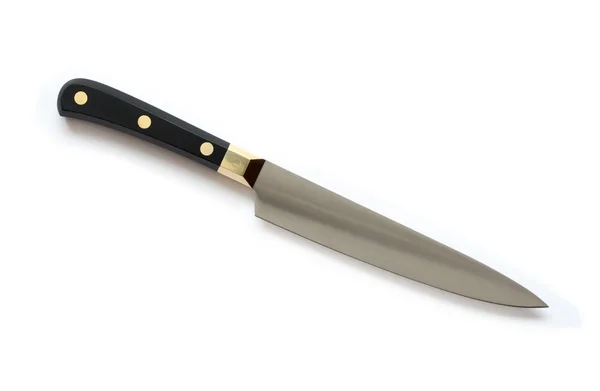 Хороший Современный Кухонный Нож Изолирован Белом Вырезанной Дорожкой — стоковое фото