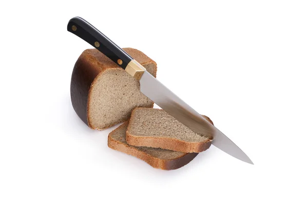 Bread And Knife — Stock Photo, Image