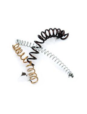 Metal Springs On White clipart