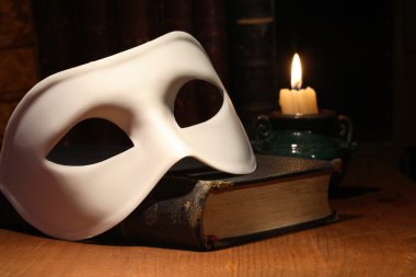 Mask On Book clipart