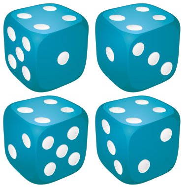 Four Dice clipart