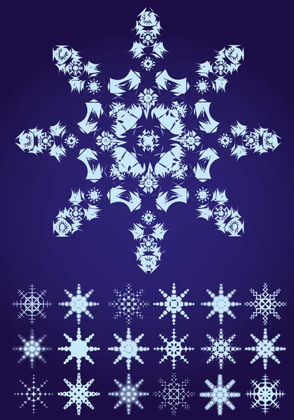 Сніжинки, частина 2 — стоковий вектор