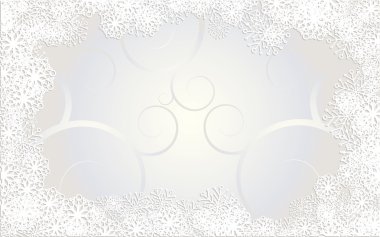 Silver Christmas card clipart