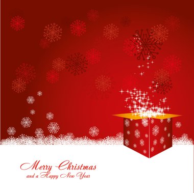 Red Christmas card clipart