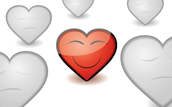 Fond Saint Valentin Avec Coeur Lumineux Illustration Vectorielle — Image vectorielle