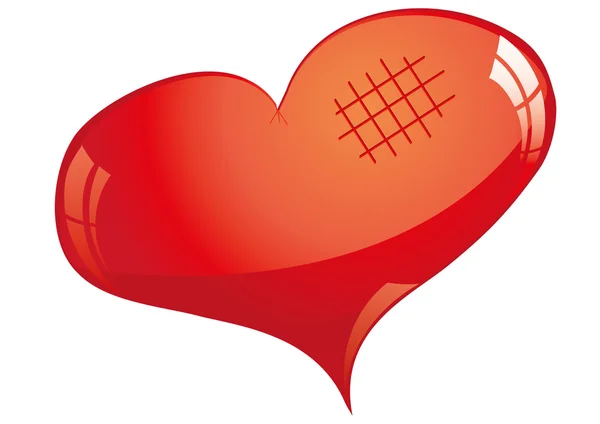 Coeur rouge scintillant — Image vectorielle
