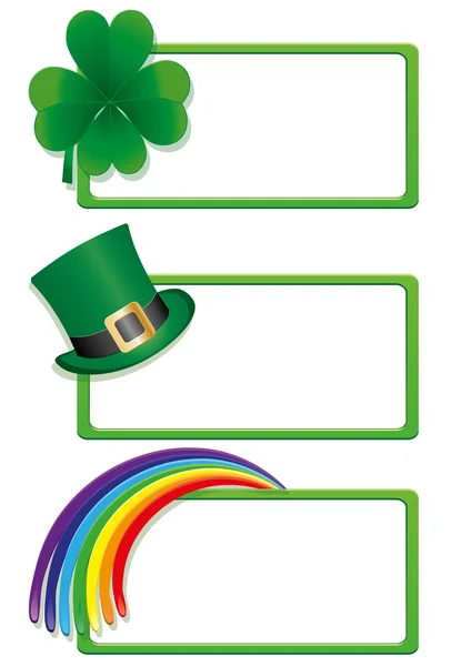 Set Patrick Day Banners Part Vector Illustration — Stock Vector