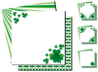 Set of clover background clipart