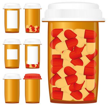 Medicine bottles, part 3 clipart