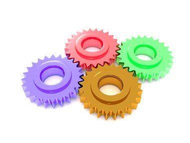 Gears. 3d clipart