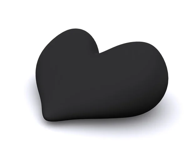Fekete Szív Valentin — Stock Fotó