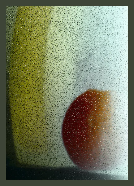 水滴のある抽象的な背景の色 — ストック写真