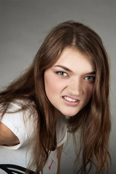 Retrato Chica Atractiva Captura Estudio —  Fotos de Stock
