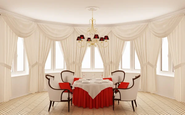 Interior clássico de uma sala de jantar — Fotografia de Stock