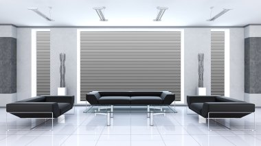 Modern interior of a room clipart