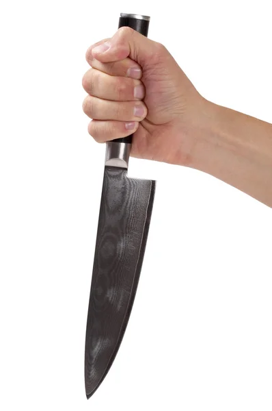 Nůž v ruce — Stock fotografie