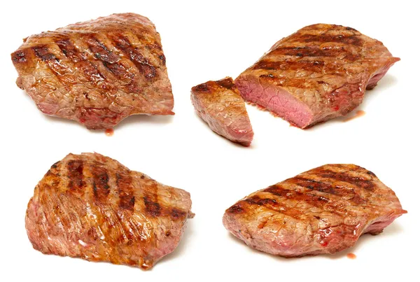 Bifes de carne grelhada conjunto — Fotografia de Stock