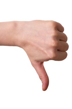 Thumb down clipart