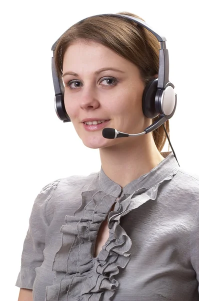 Operatore amichevole del call center — Foto Stock