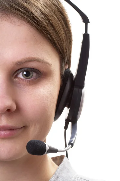 Friendly call center operator — Stock Photo, Image