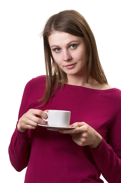 Woman with cup Stock Photo