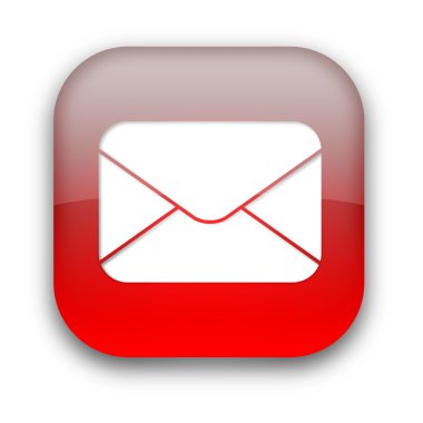 Mail envelope icon button clipart