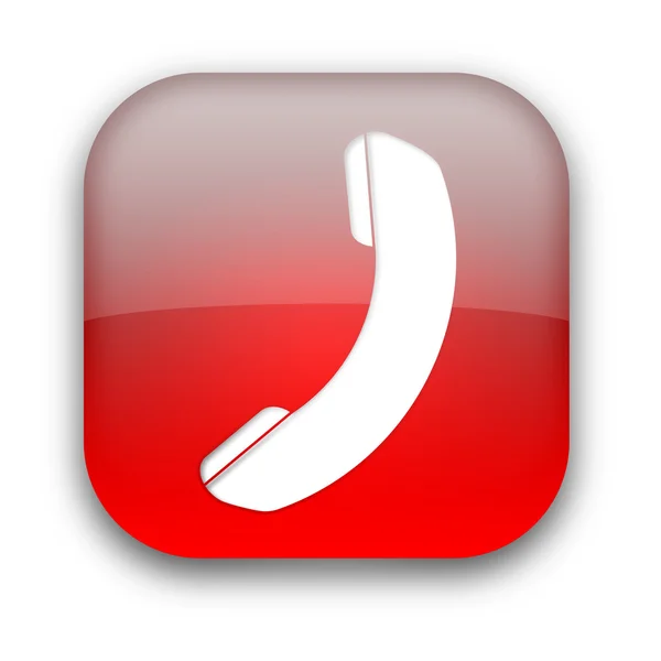 Telefon ikona przycisku — Zdjęcie stockowe