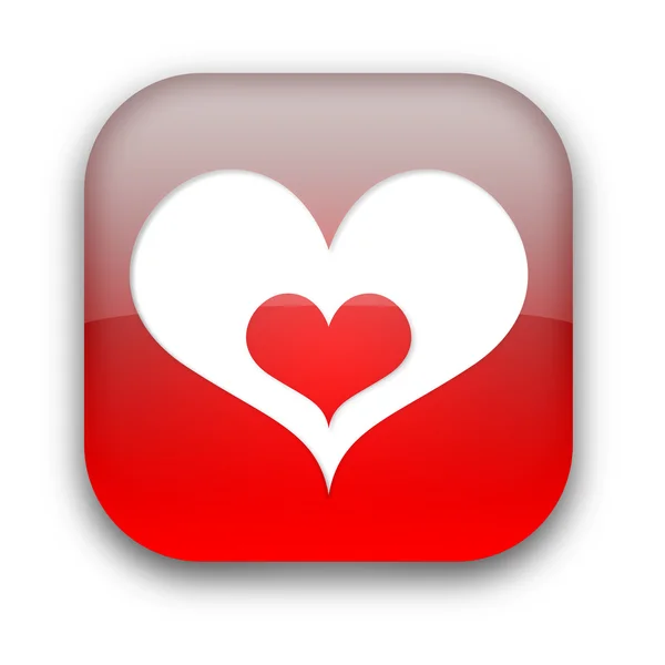 Botão de coração — Fotografia de Stock