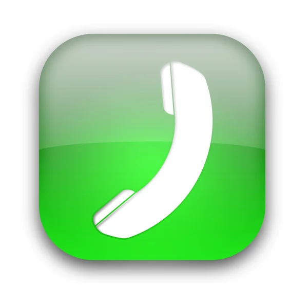 Telefon ikona przycisku — Zdjęcie stockowe