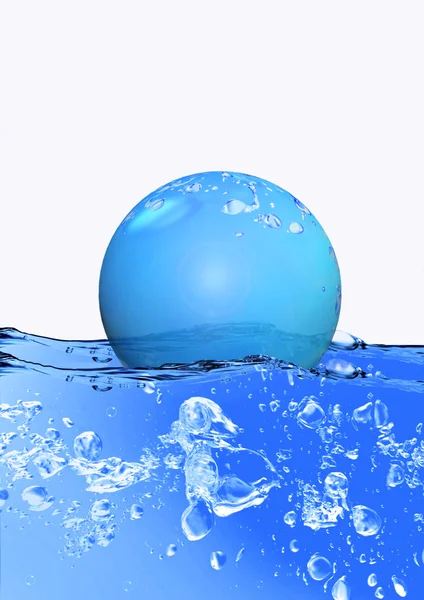 Buborék vízen úszó — Stock Fotó
