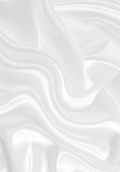 Smooth elegant white silk can use as background — Stock Photo, Image