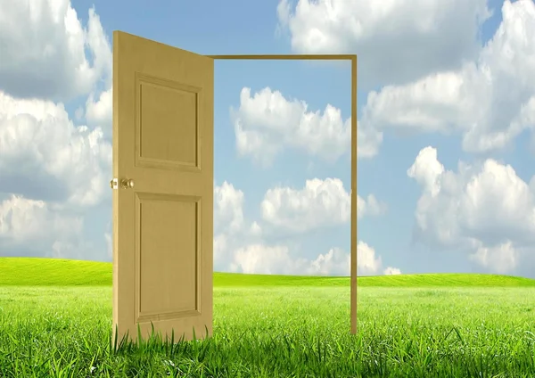 Öppnade dörren — Stockfoto