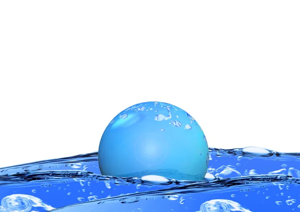 Burbuja flotando en el agua — Foto de Stock