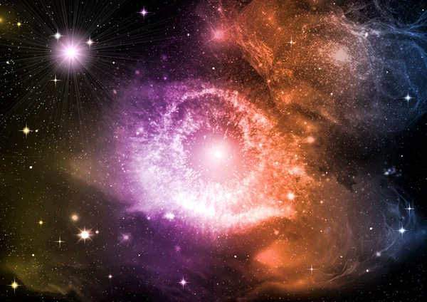 Galaxie Hvězdy Noční Obloze — Stock fotografie