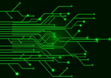 Green circuit Board clipart