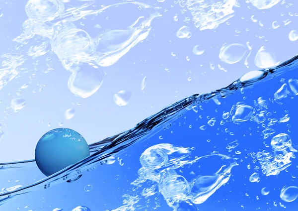 Bubble floating on water — Stock Photo, Image