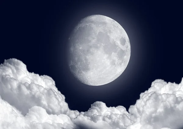 Maan in de nacht — Stockfoto